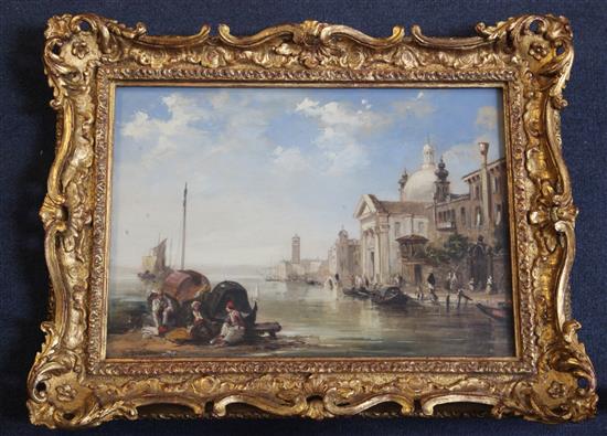 Edward Pritchett (fl.1828-1864) The Grand Canal with Santa Maria della Salute & On the Lagoon, Venice 10 x 14in.